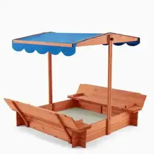 Sandkasten Home Deluxe Buddelkiste mit verstellbarem Dach