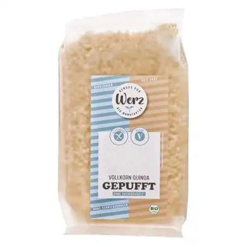 Quinoa Werz Vollkorn- gepufft ungesüßt, glutenfrei, 2er Pack