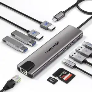 USB-C Hub mit HDMI und Gigabit Ethernet von Lemorele
