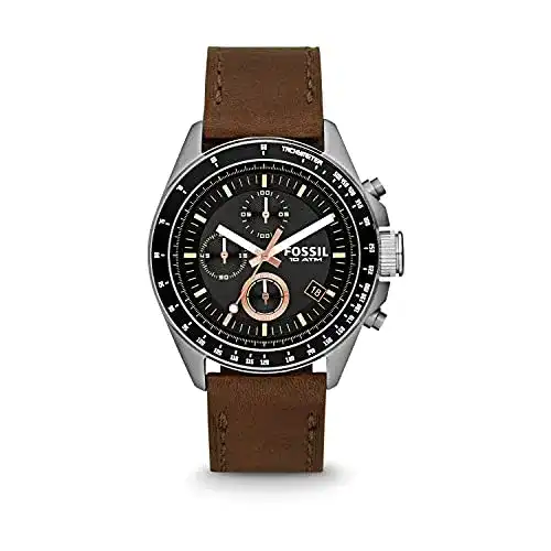 Fossil Decker Herrenuhr mit Quarz-Uhrenwerk und Chronograph-Funktion