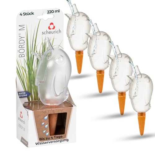 Tonkegel Bewässerung Scheurich Wasserspender Bördy M 4 Stück klar