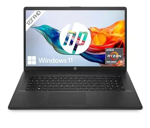 HP Laptop mit 17,3 Zoll FHD Display, AMD Ryzen 3 7320U und 8 GB RAM