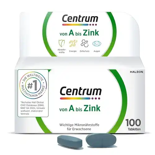 Centrum Vitamine A bis Zink, 100 Tabletten zur Mikronährstoffversorgung