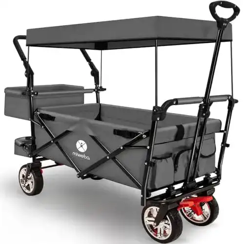 Bollerwagen mit Dach Miweba faltbar MB-20 für Kinder und Transport