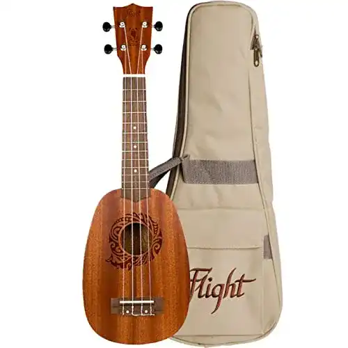 Sopran-Ukulele Flight NUP310 mit 4 Saiten in Ananas-Design