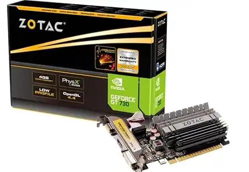 Zotac GeForce GT 730 Grafikkarte mit 4GB DDR3 und passiver Kühlung