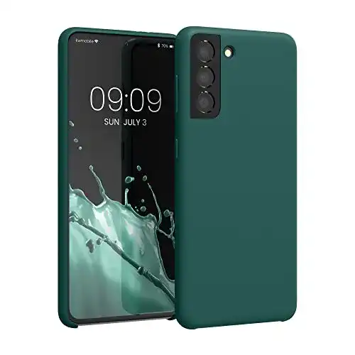 kwmobile Hülle für Samsung Galaxy S21 – Silikon Cover in Türkisgrün