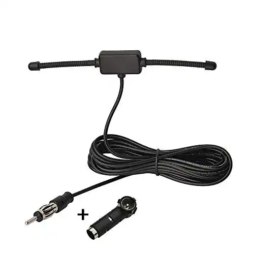 Autoantenne Eightwood für Autoradio mit FM Empfang und ISO Adapter