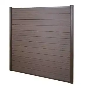 WPC Sichtschutzzaun Mendler Sarthe mit Aluminium-Pfosten, 1,90m