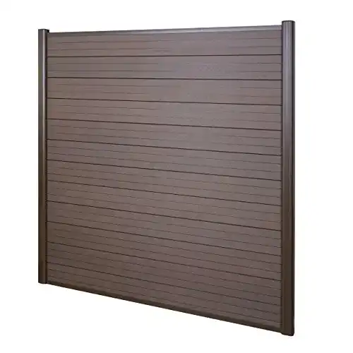 WPC Sichtschutzzaun Mendler Sarthe mit Aluminium-Pfosten, 1,90m