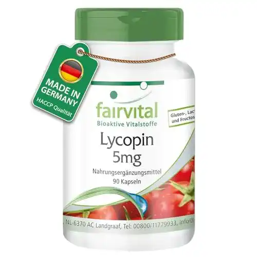 Lycopin Kapseln 5 mg von fairvital, 90 Kapseln für sanfte Dosierung