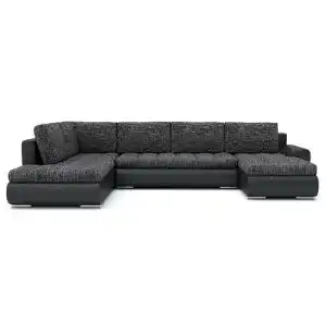 U-Sofa Wohnlandschaft Tokio II mit Schlaffunktion und Bettkasten