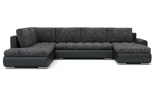 U-Sofa Wohnlandschaft Tokio II mit Schlaffunktion und Bettkasten