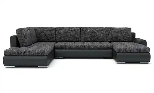 U-Sofa Wohnlandschaft Tokio II mit Schlaffunktion und Bettkasten