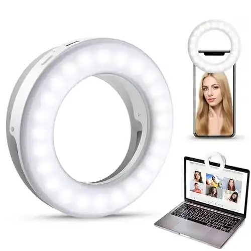 Criacr Ringlicht für Laptop und Handy mit 40 LEDs und 3 Farbtemperaturen