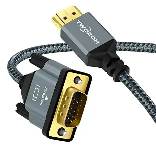 VGA HDMI Adapter von Twozoh, 1,5 Meter, Aluminiumgehäuse