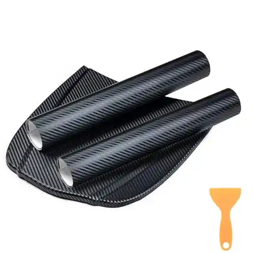 Carbon-Folie BangShou Autofolie 2 Rollen Vinyl Wrap 3D Schwarz