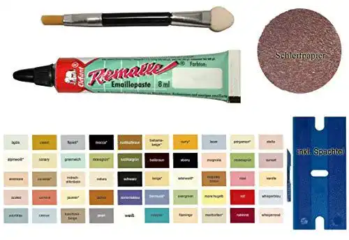 Fliesen Reparaturset Crocus Emaille Paste und Lack