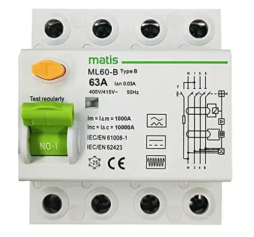 FI-Schutzschalter Typ B Solar+More 63A – 30mA 4-Pol