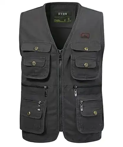 Anglerweste KTWOLEN für Herren Multifunktionale Outdoor-Jacke