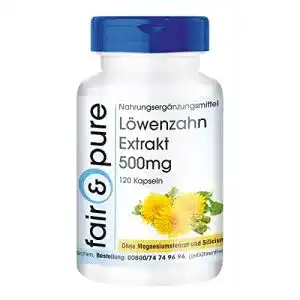 Löwenzahnwurzel Löwenzahn Extrakt 500mg, 120 Kapseln