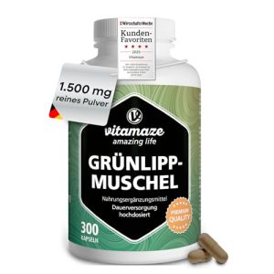 Grünlippmuschel-Kapseln von Vitamaze für natürliche Unterstützung