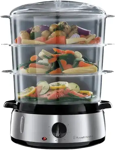 Dampfgarer Russell Hobbs 9,0 l mit Timer und Edelstahl-Oberfläche