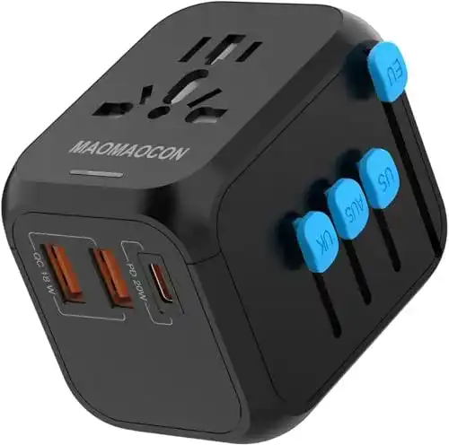 Reiseadapter MAOMAOCON für weltweiten Einsatz, universeller Steckdosenadapter