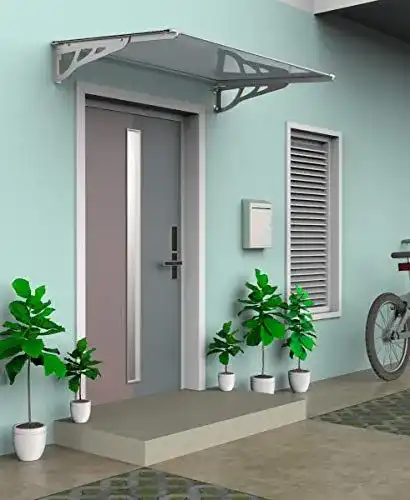 Vordach Schartec Aluminium für Haustüren in verschiedenen Breiten