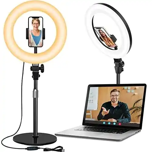 Ringlicht Yarrashop Videokonferenz Licht für Laptop in Schwarz