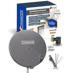Schwaiger 4609 Satellitenschüssel 88 cm für 4 Teilnehmer