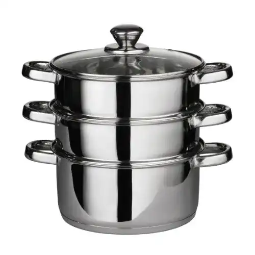 Kartoffeldämpfer Premier Housewares Dampfgarer aus Edelstahl mit Glasdeckel