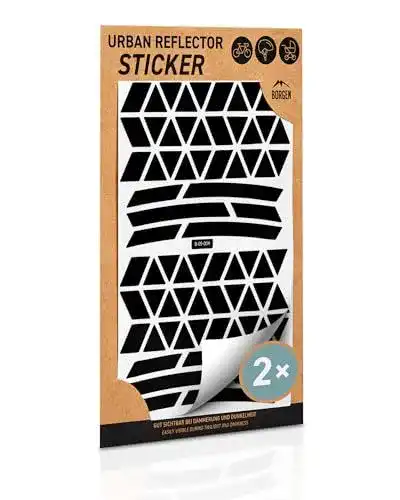Reflektoren Borgen Reflektor Sticker Aufkleber 2er Set für Fahrrad und Helm