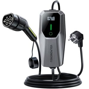 Ladekabel Typ 2 Schuko Vdlpowereu 3,6 kW mit 5 m Länge für Elektrofahrzeuge
