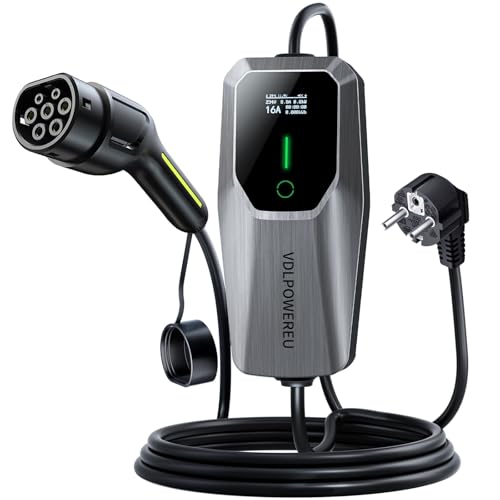 Ladekabel Typ 2 Schuko Vdlpowereu 3,6 kW mit 5 m Länge für Elektrofahrzeuge