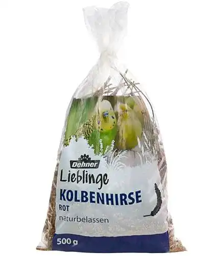 Kolbenhirse Dehner Vogelfutter rot 500 g für Vögel und Nager