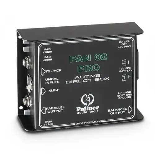 Palmer PAN 02 PRO Aktive DI-Box für professionelle Audioanwendungen