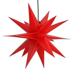 Adventsstern ETiME Weihnachtsstern 3D Kunststoff Lampe für Fensterdekoration