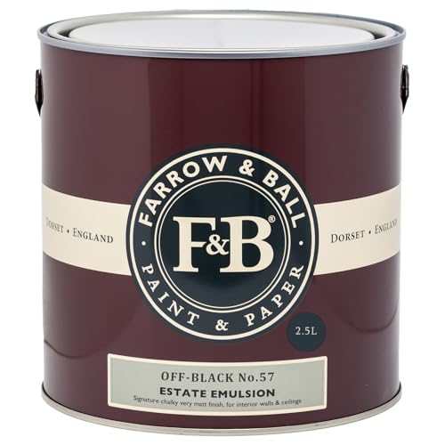 Wandfarbe Schwarz Farrow & Ball Estate Emulsion 2,5 Liter Off Black