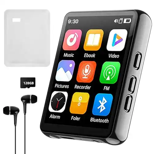 Cetoon 128GB MP3 Player mit Bluetooth und tragbarem Lautsprecher