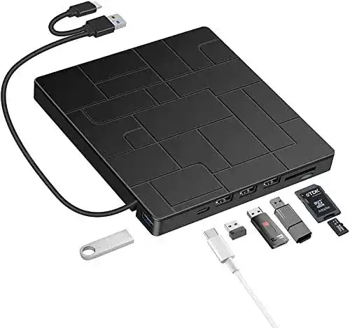 Beva Ultra Slim externes CD Laufwerk mit Type-C USB Anschluss