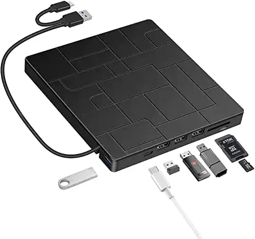 Beva Ultra Slim externes CD Laufwerk mit Type-C USB Anschluss