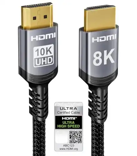 Sniokco 8K HDMI 2.1 Kabel 2 Meter mit 48Gbps Ultra High Speed