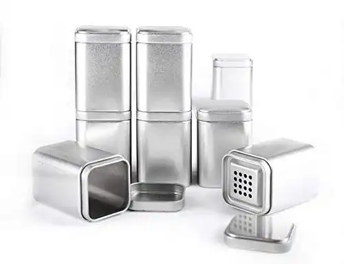 Gewürzdosen Set von Spicebar mit Aromadeckel und Etiketten