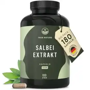 Salbei Kapseln True Nature – 180 Kapseln – Hochdosiert 10:1