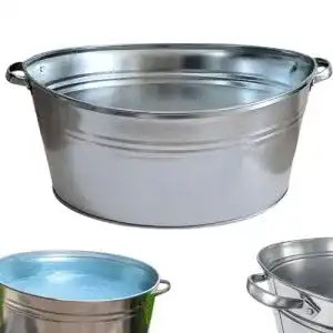 Zinkwanne Storms Gartenzaubereien oval groß – wasserdicht 40 Liter