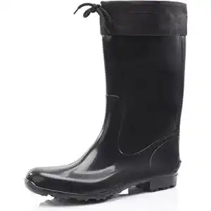 Ladeheid Damen Gummistiefel mit Stulpe – Modell LA-968 in Schwarz