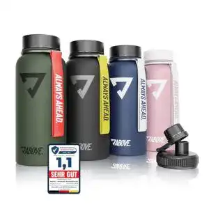 Trinkflasche Fitness Above Edelstahl Thermosflasche 1L BPA-frei