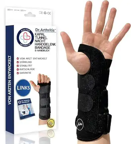 Verstellbare Handgelenkbandage von Dr. Arthritis für optimale Unterstützung