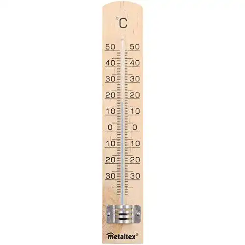 Innenthermometer Metaltex 298005 mit analoger Anzeige in Braun
